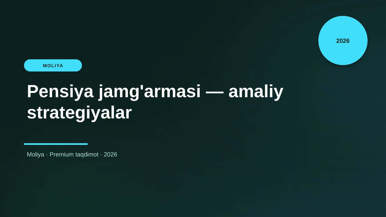 Pensiya jamg'armasi — amaliy strategiyalar