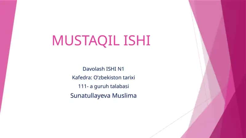 Islom madaniyatining tarkib topishi va rivojlanishi