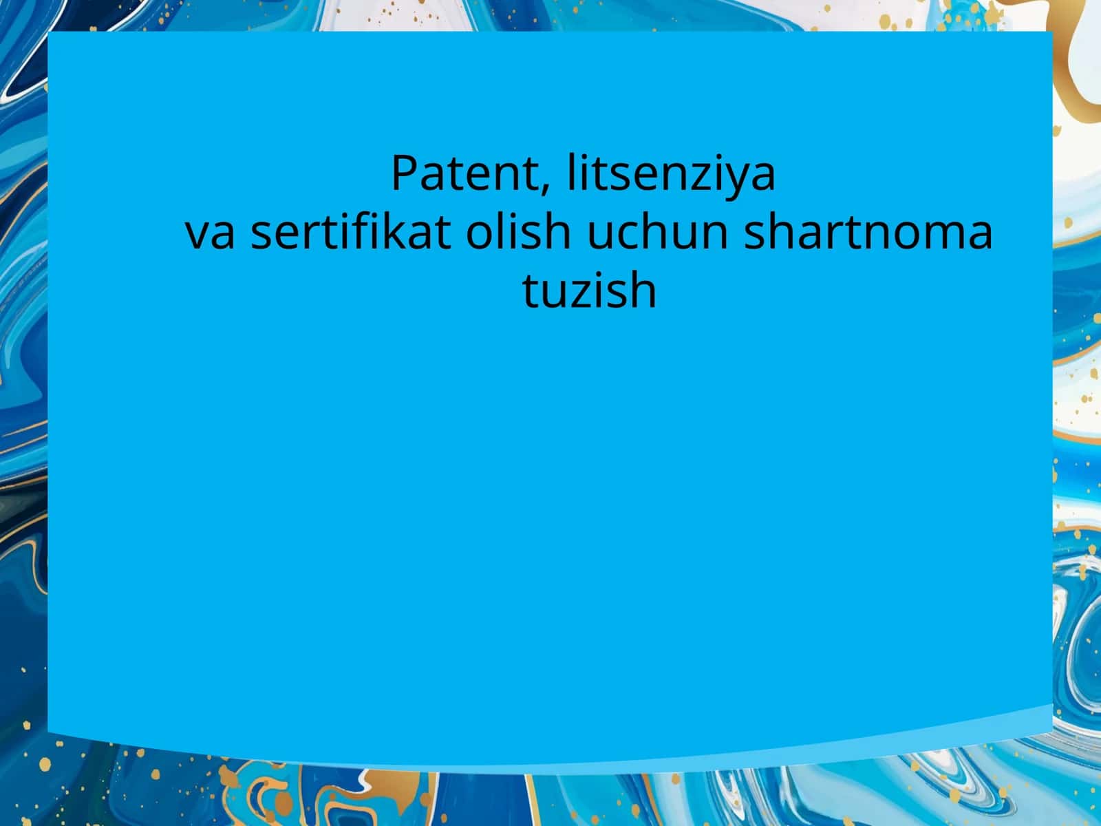 Patent, litsenziya