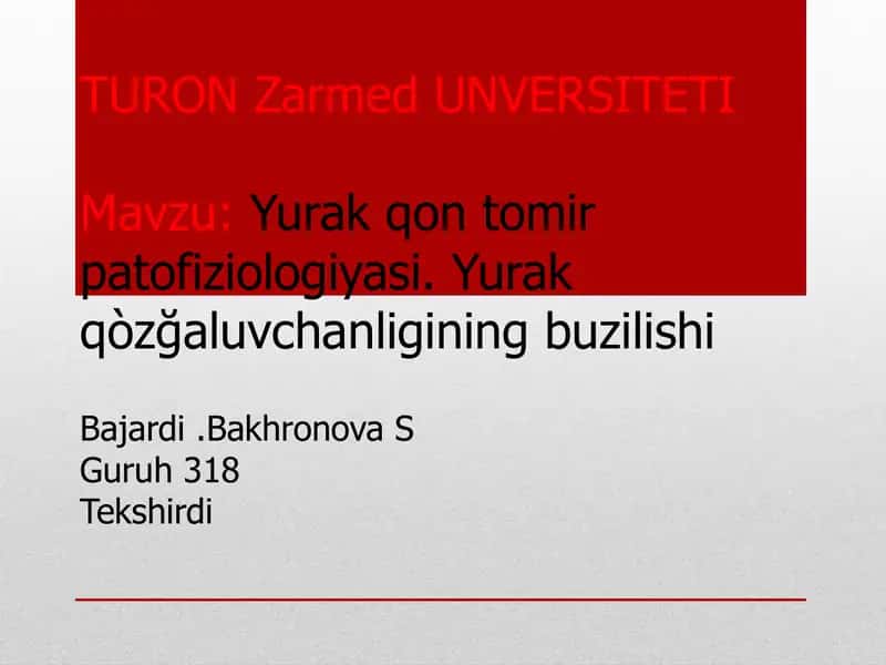 Yurak va yirik qon tomirlarni rentgenologik tekshirish