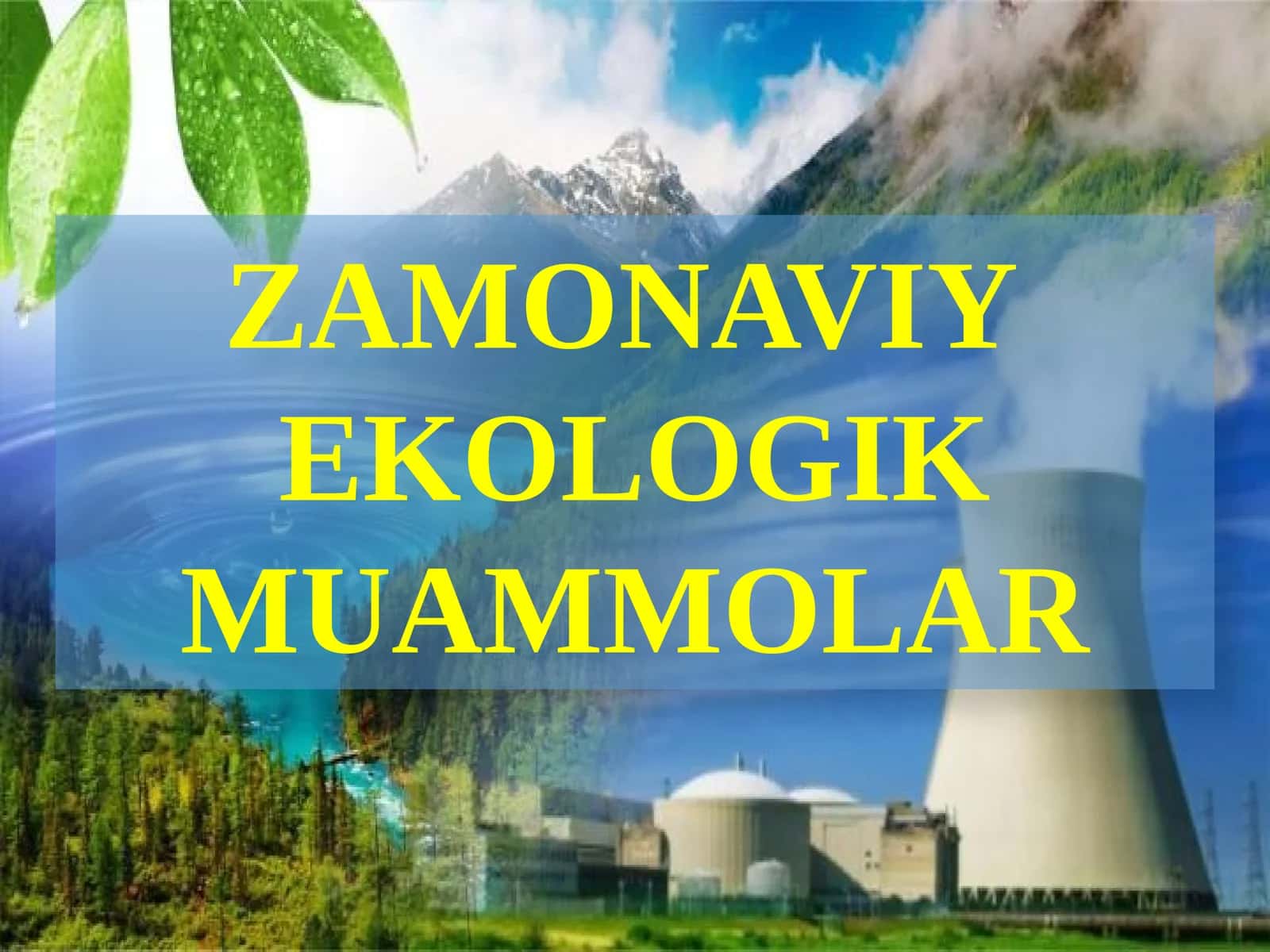 Zamonaviy ekologik muammolar
