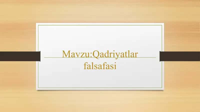 Qadriyatlarfalsafasi