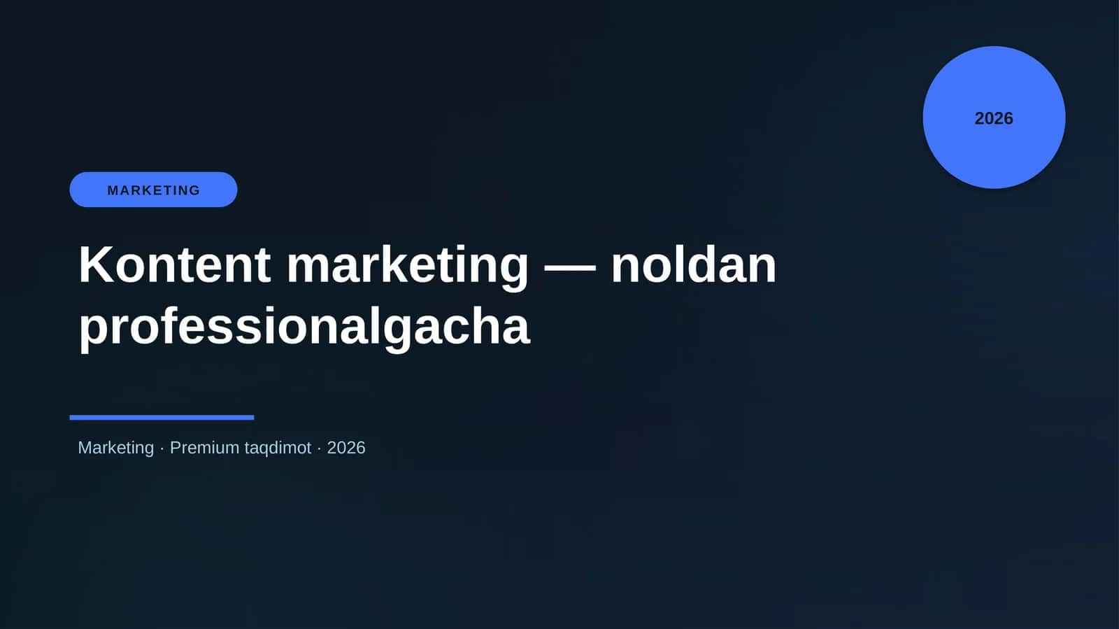 Kontent marketing — noldan professionalgacha