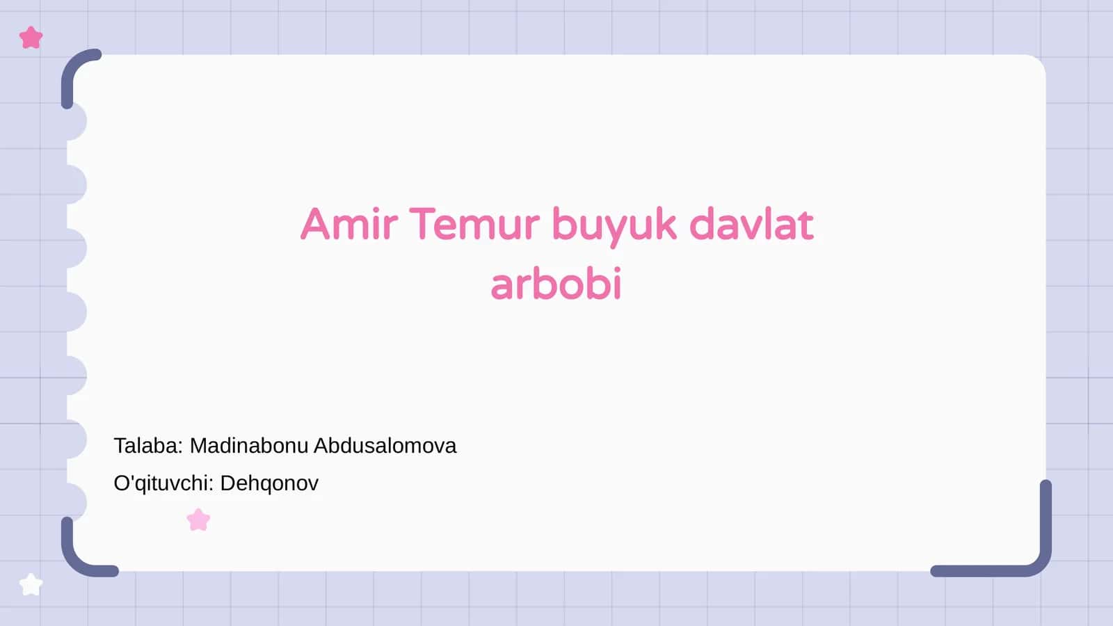Amir Temur buyuk davlat arbobi
