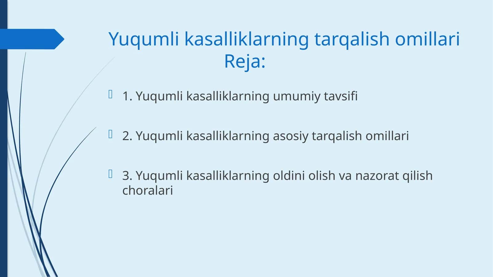 Yuqumli kasalliklarning tarqalish omillari