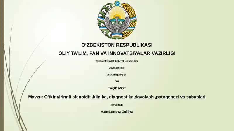 O'tkir yiringli sfenoidit