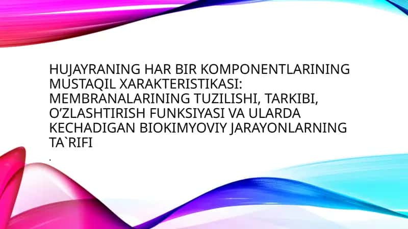 Tirik organizmlarning hujayraviy tuzilishini o'rganish metodlari