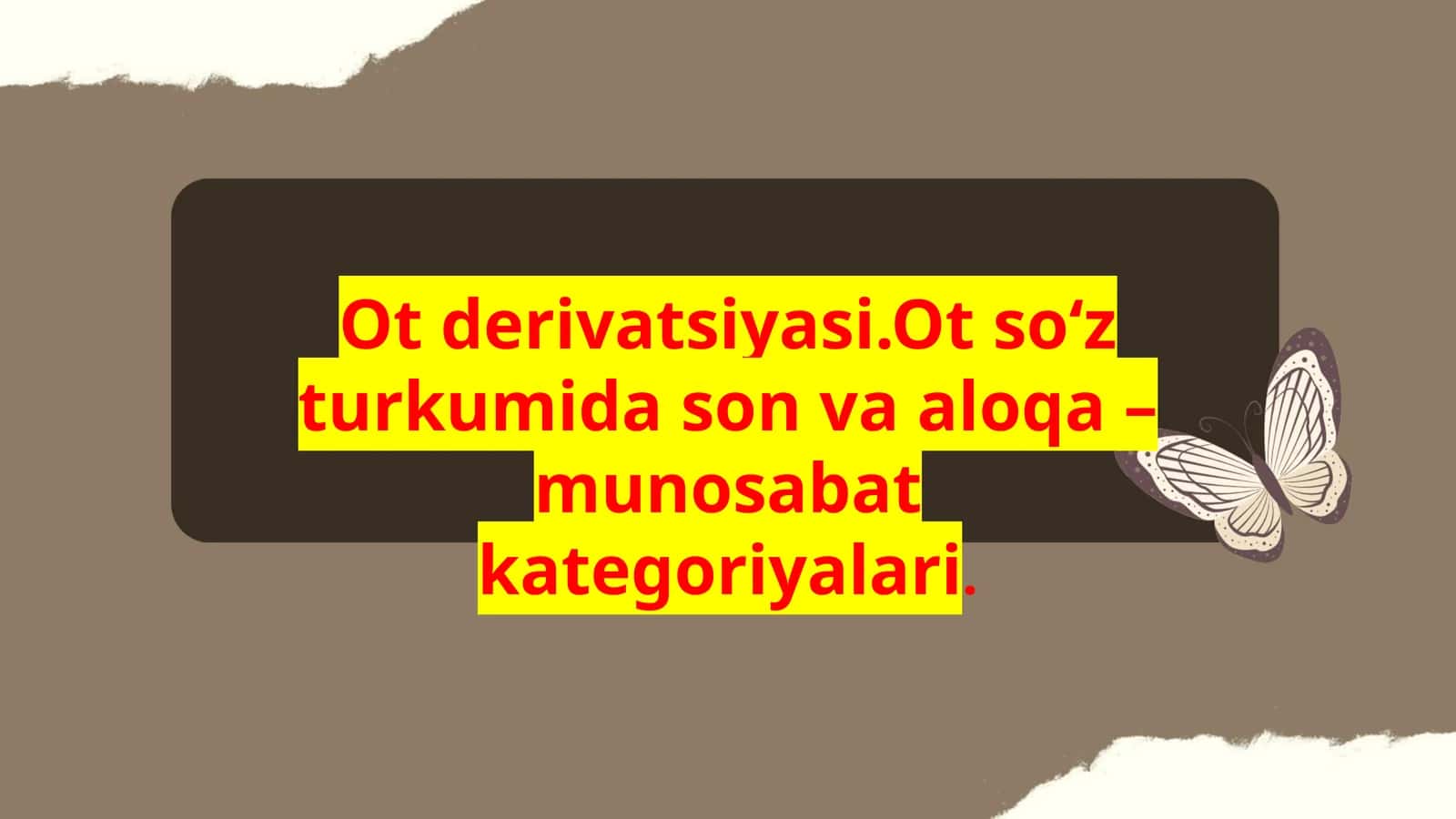 Ot Derivatsiyasi