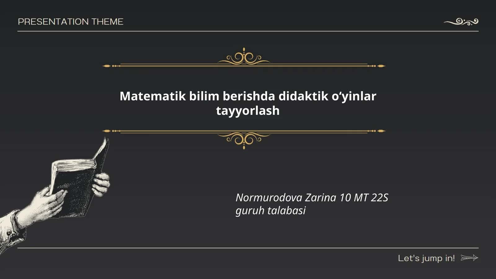 Matematik bilim berishda didaktik oʻyinlar tayyorlash