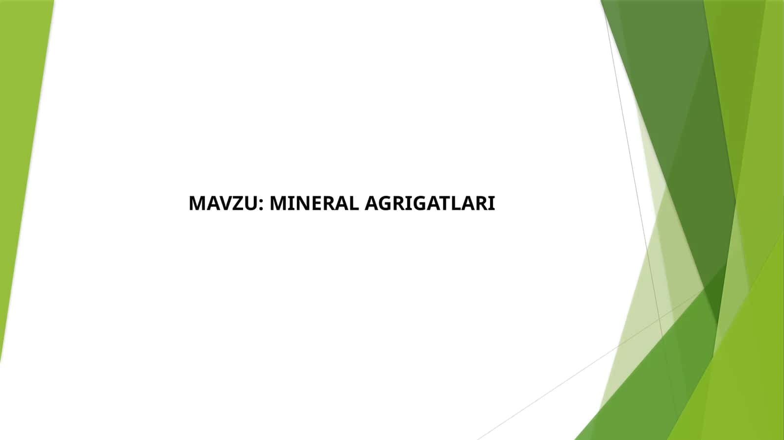 MINERAL AGRIGATLARI