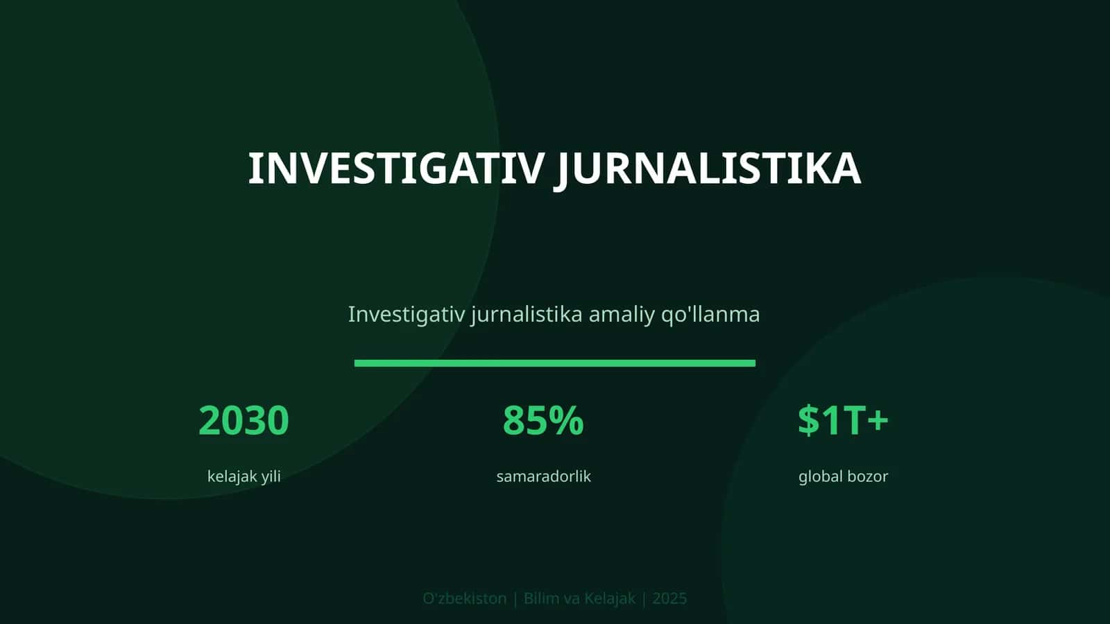 Investigativ jurnalistika amaliy qo'llanma