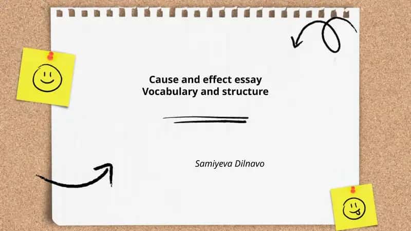 Cause and effect essay Vocabulary and structure