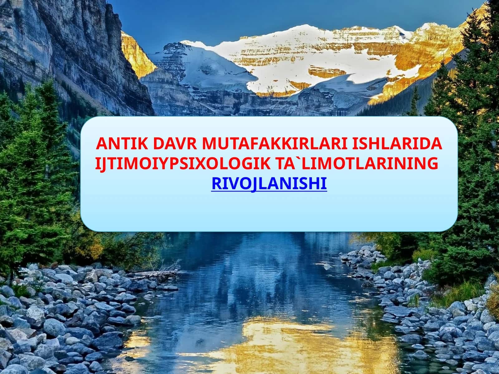 Mavzu: Ijtimoiy Psixologiya