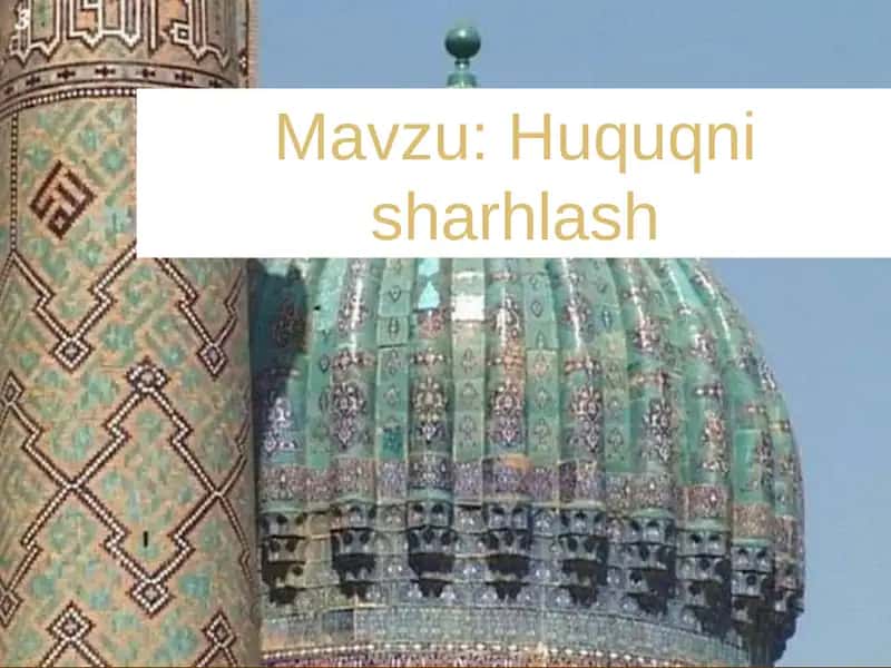 Huquqni sharhlash