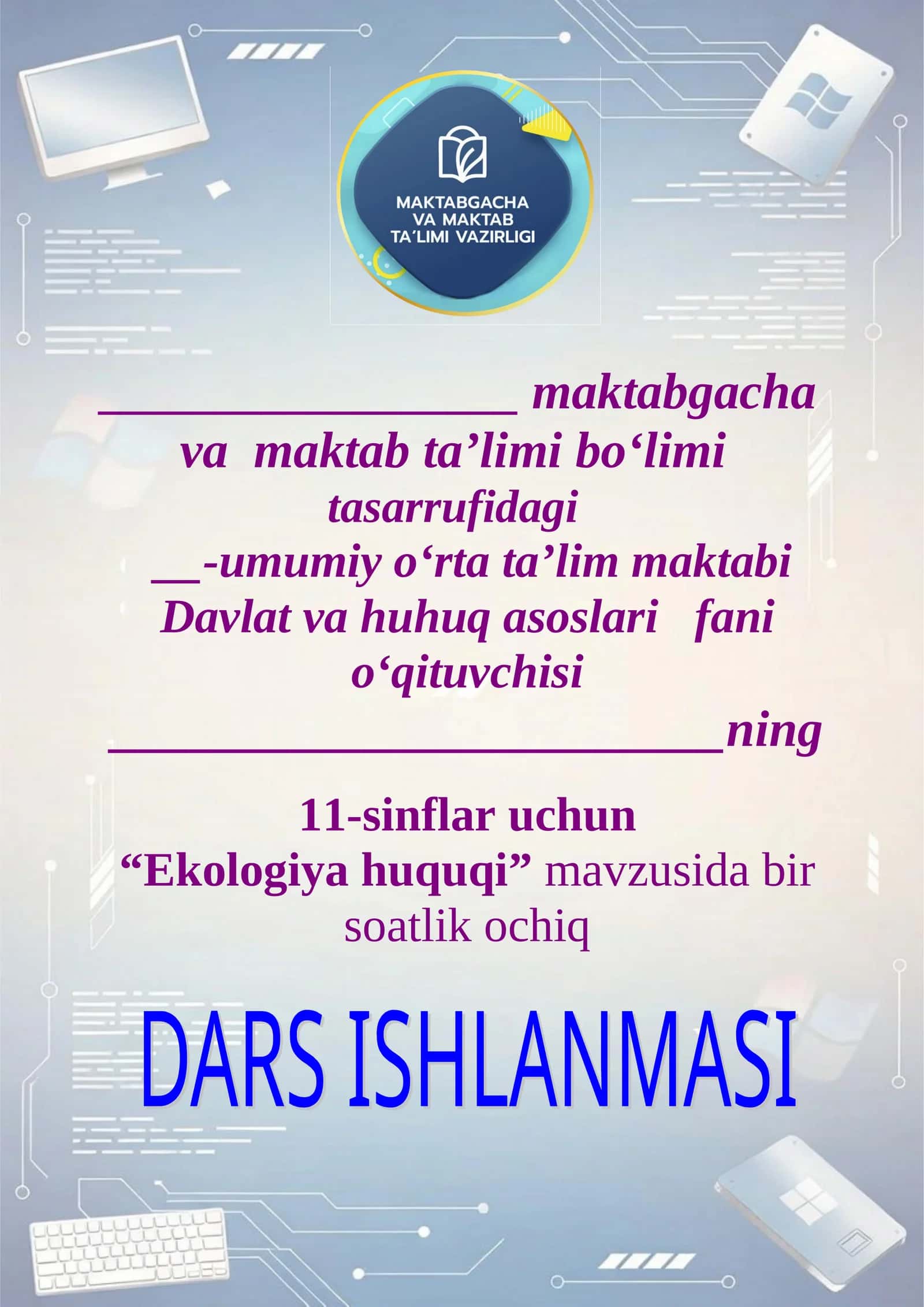 Ekologiya huquqi darslik