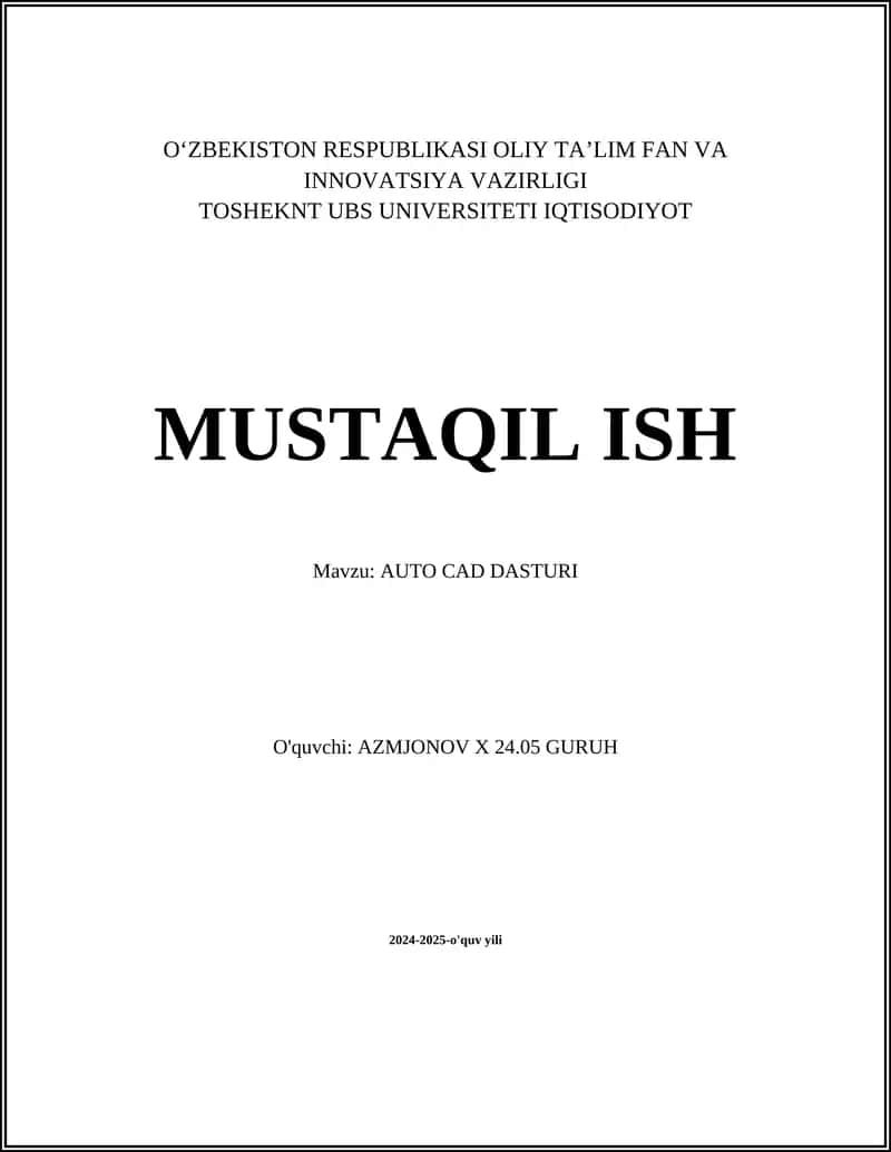 AutoCAD Dasturi