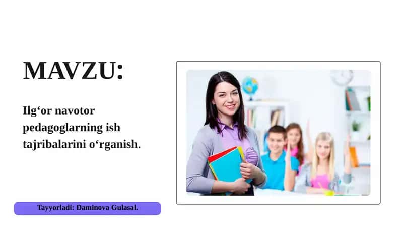 Ilgʻor navotor pedagoglar