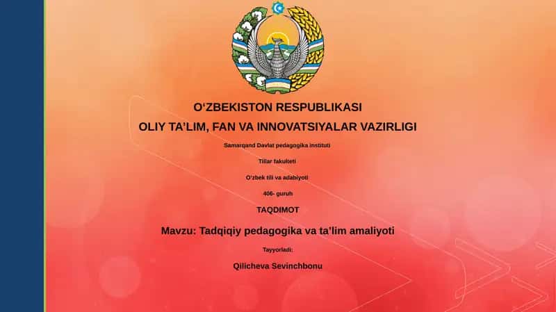 Tadqiqiy pedagogika va taʼlim amaliyoti