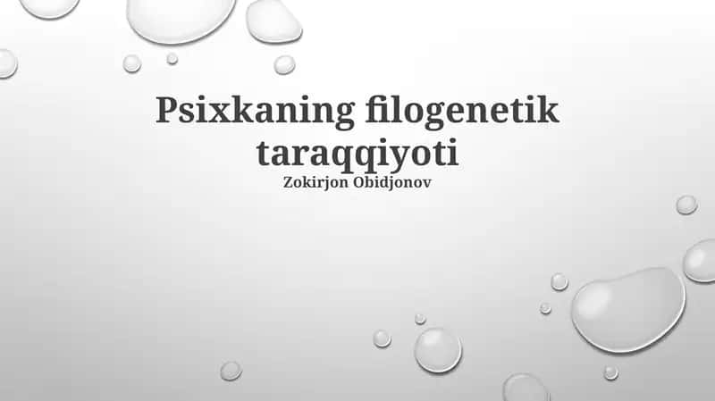 Psixkaning filogenetik taraqqiyoti