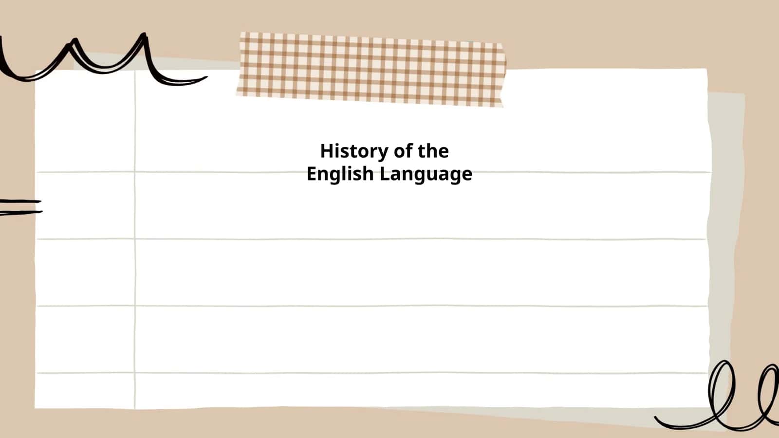 History of the English Language