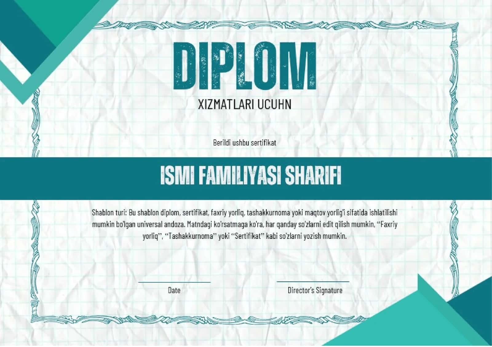 Diplom Shabloni