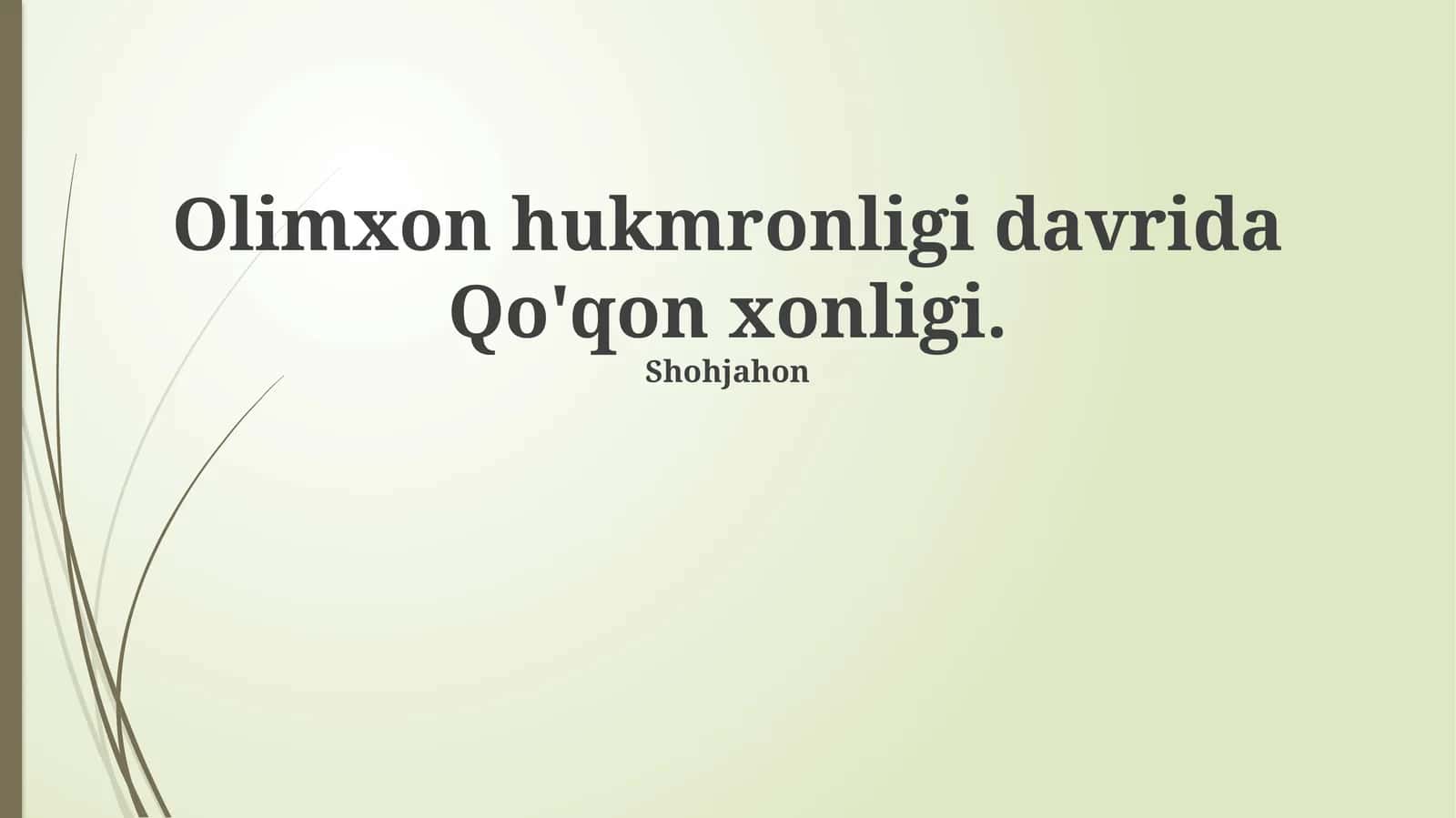 Olimxon davrida Qo'qon xonligi