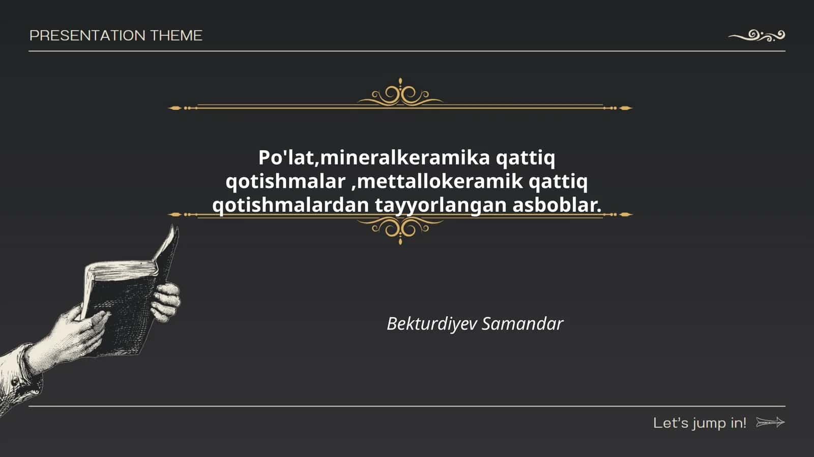 Po'lat,mineralkeramika qattiq qotishmalar,mettallokeramik qattiq qotishmalardan tayyorlangan asboblar