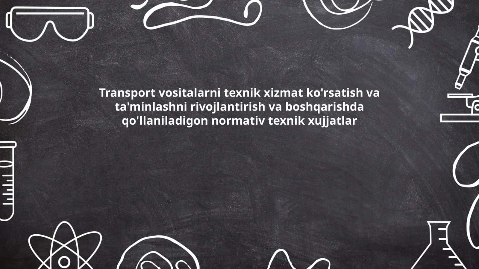 Texnik xizmat ko'rsatish standartlari