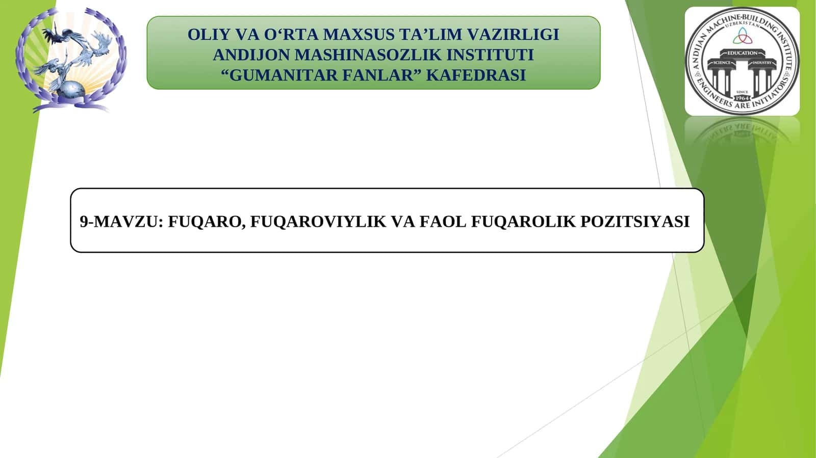 FUQARO, FUQAROVIYLIK VA FAOL FUQAROLIK POZITSIYASI