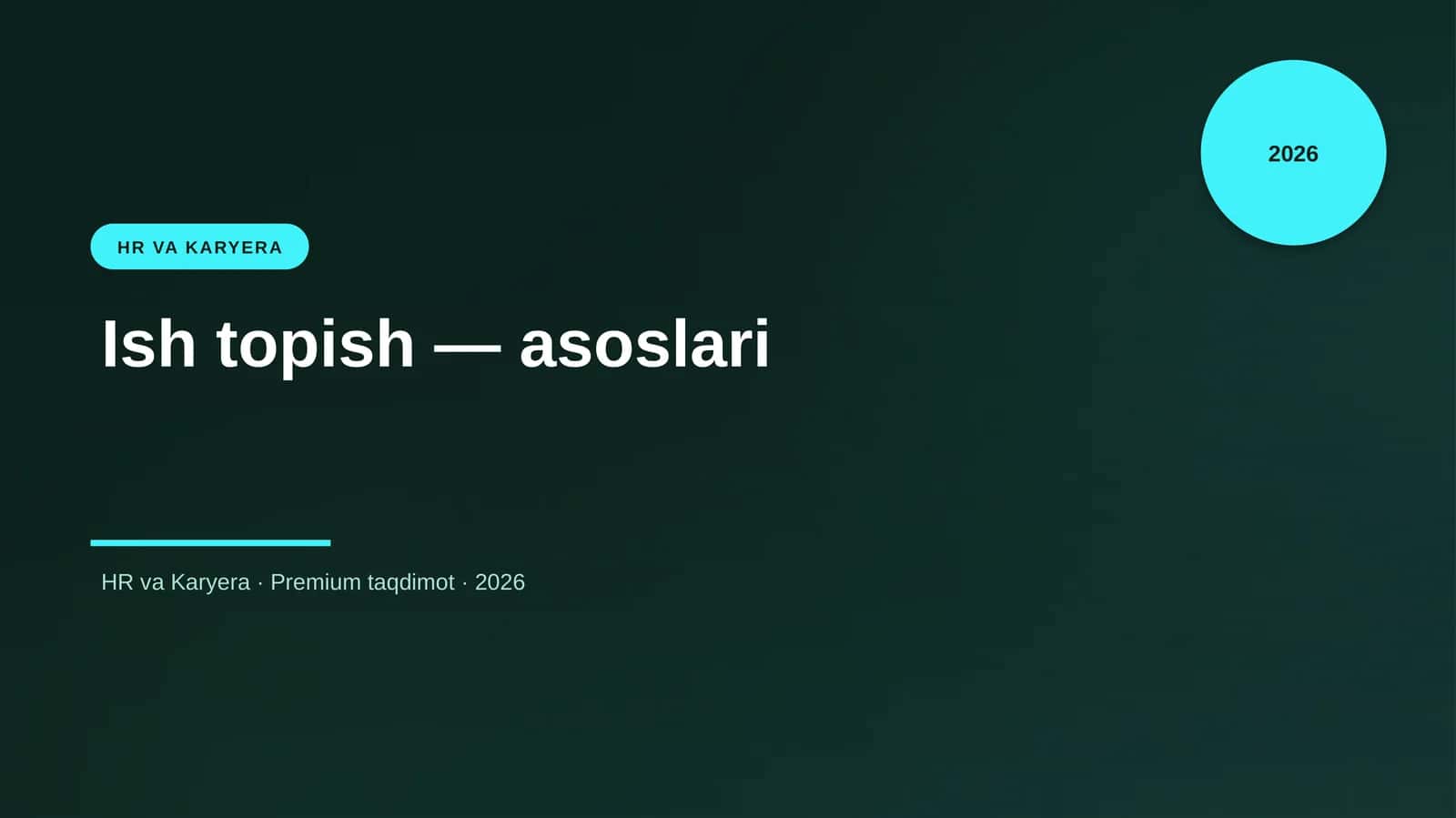 Ish topish — asoslari
