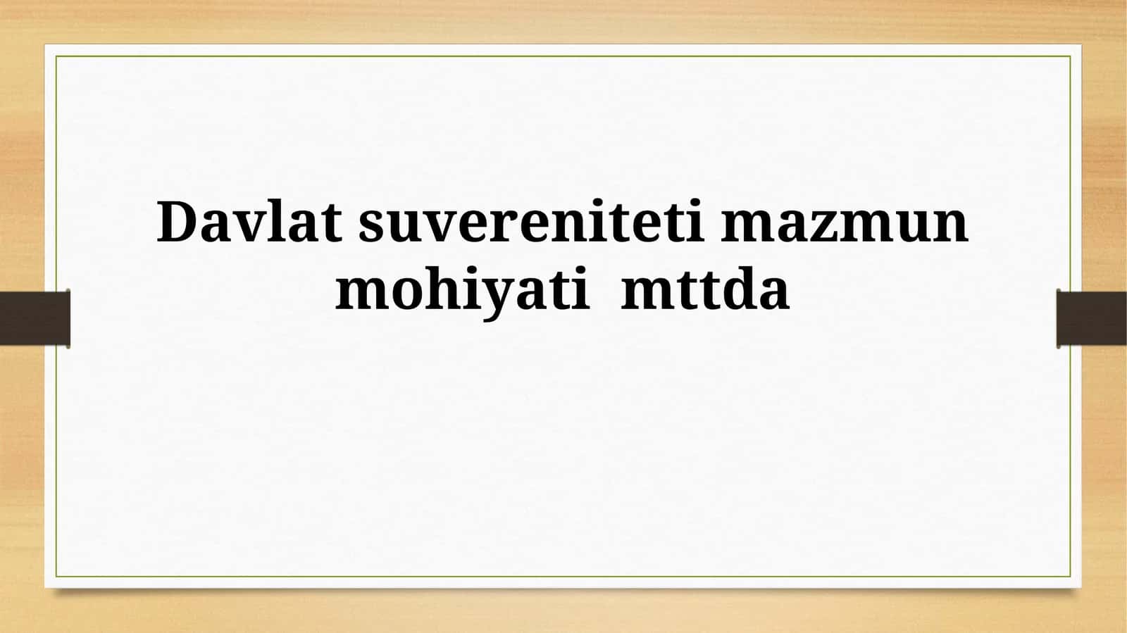 Davlat Suvereniteti Manbalari