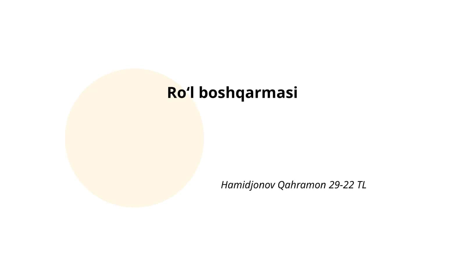 Ro‘l boshqarmasi