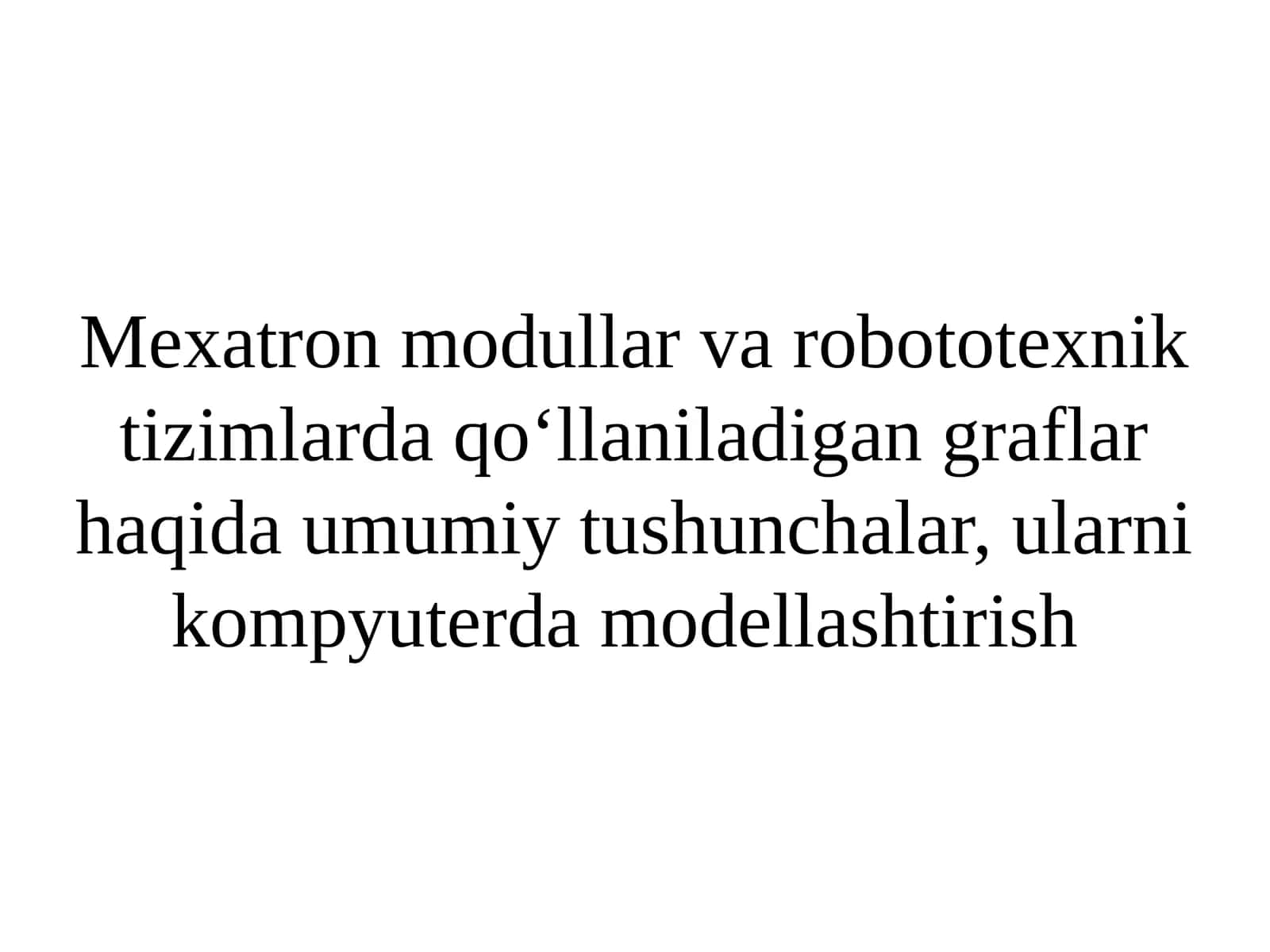 Matematik modellashtirish