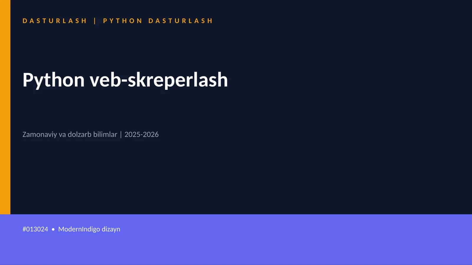 PYTHON DASTURLASH