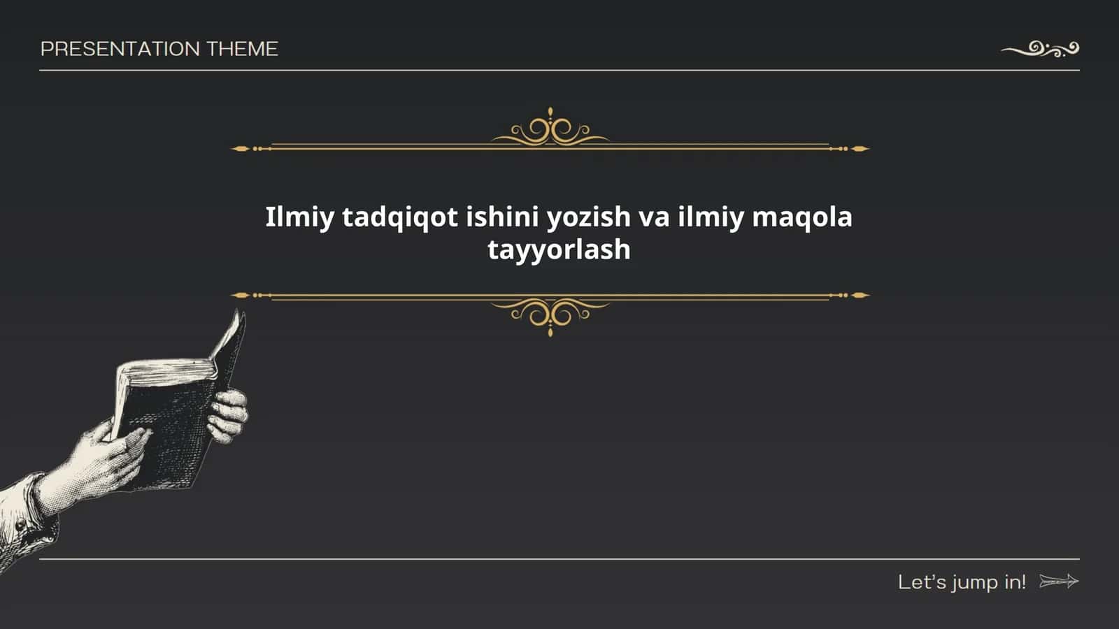 Ilmiy tadqiqot ishini yozish va ilmiy maqola tayyorlash