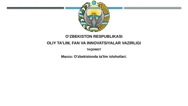 O'zbekiston ta'lim islohotlari