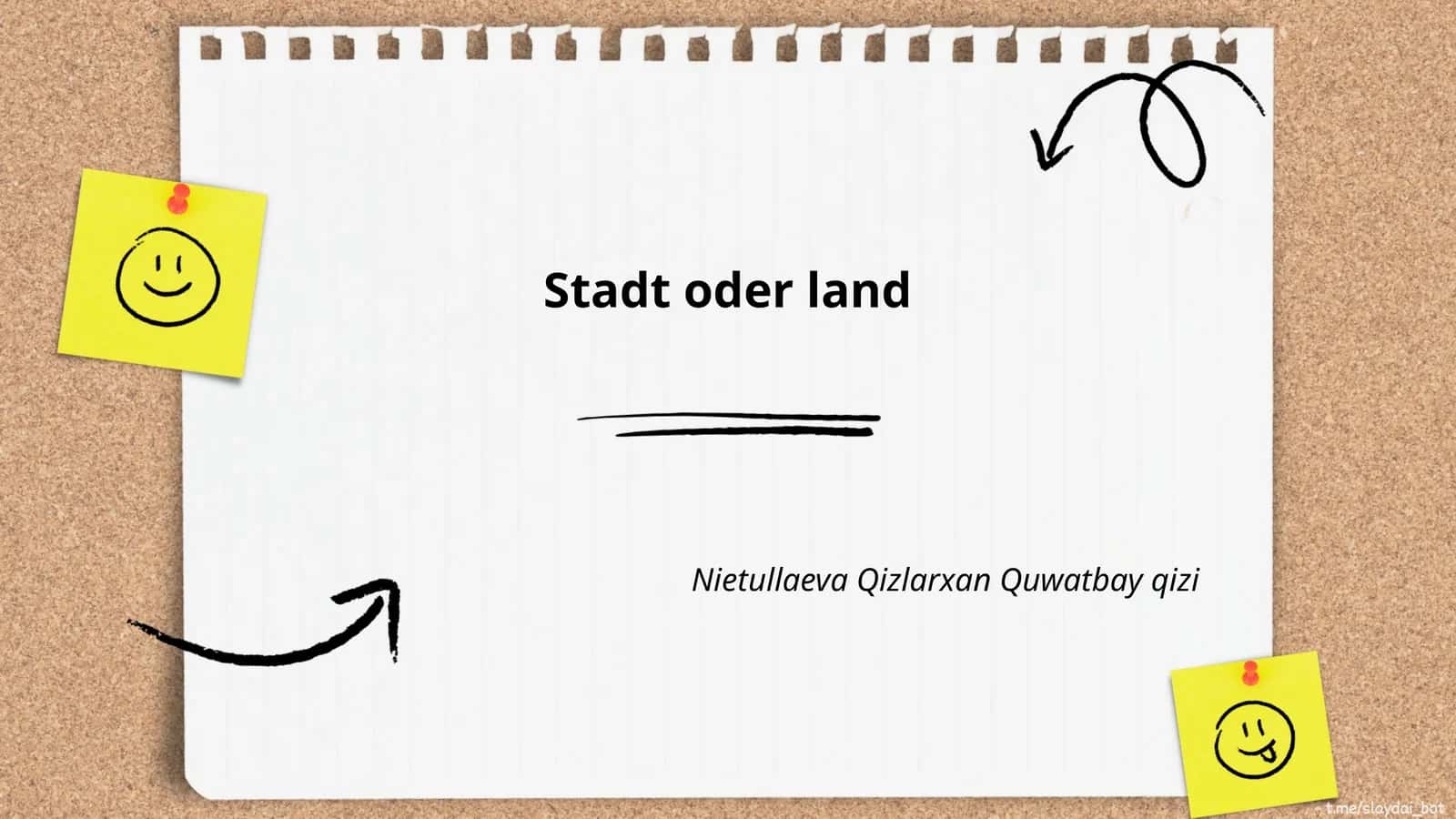 Stadt oder land