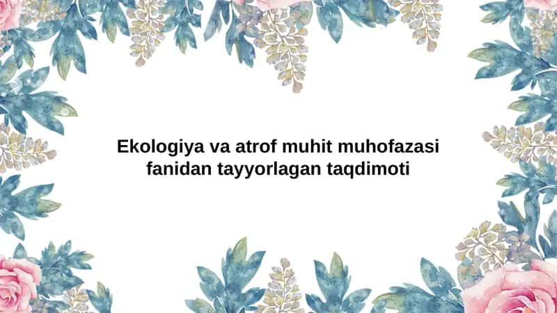 Turli ekologik omillarning tirik organizmlarga taʼsir etish mexanizmi
