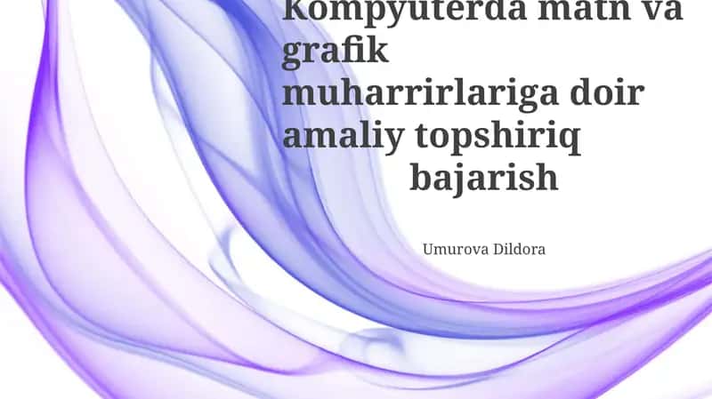 Matn va Grafik Muharrirlarni Birgalikda Qo‘llash