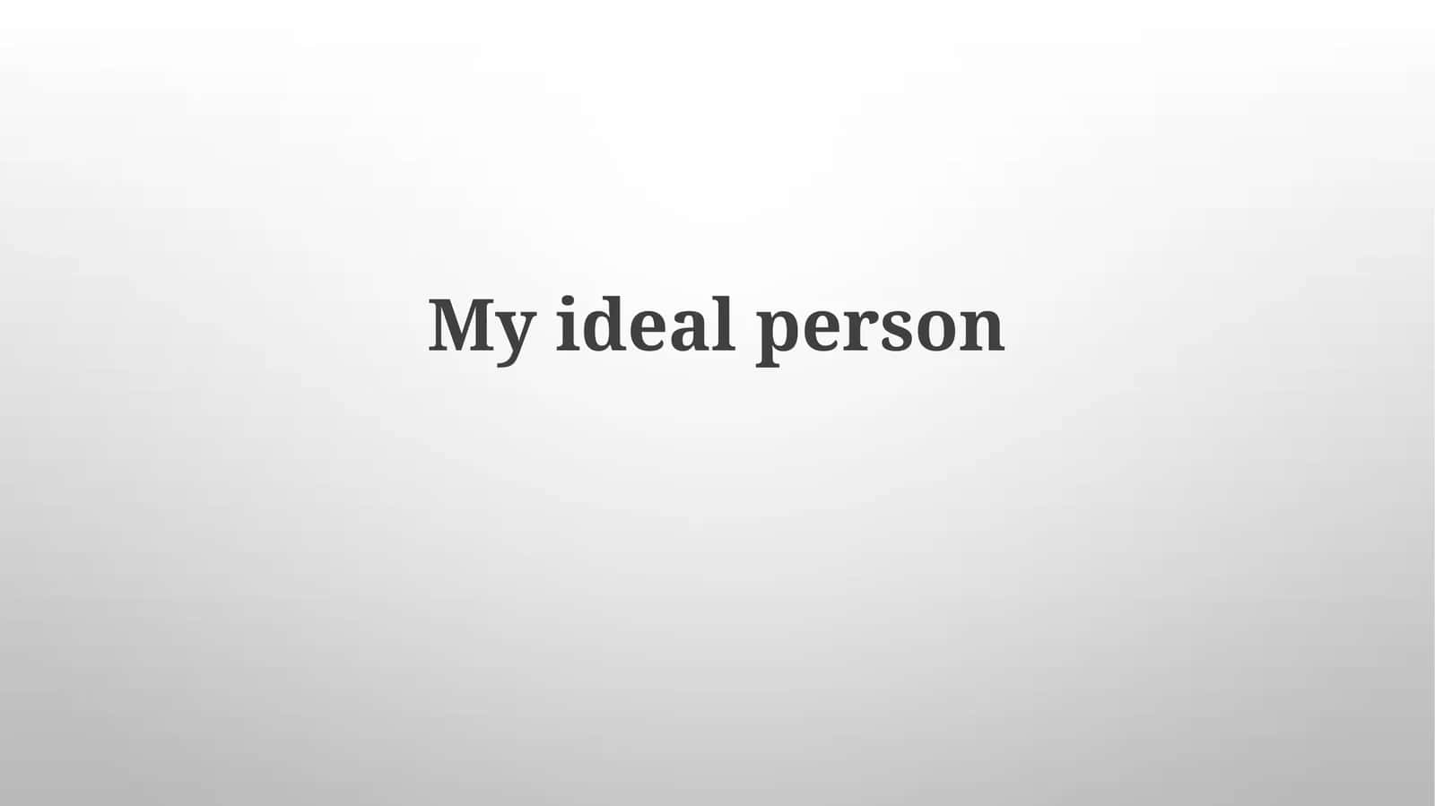 Ideal Mening Ideal Insonimning Kelajagi