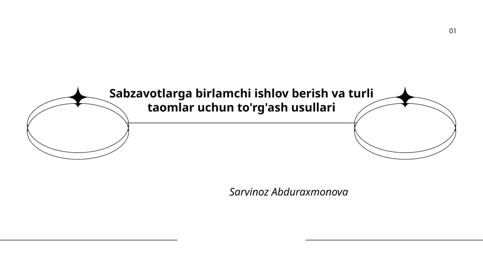 Sabzavotlarga birlamchi ishlov berish va turli taomlar uchun to'rg'ash usullari