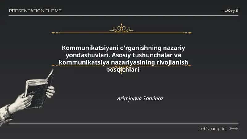 Kommunikatsiyani o'rganishning nazariy yondashuvlari