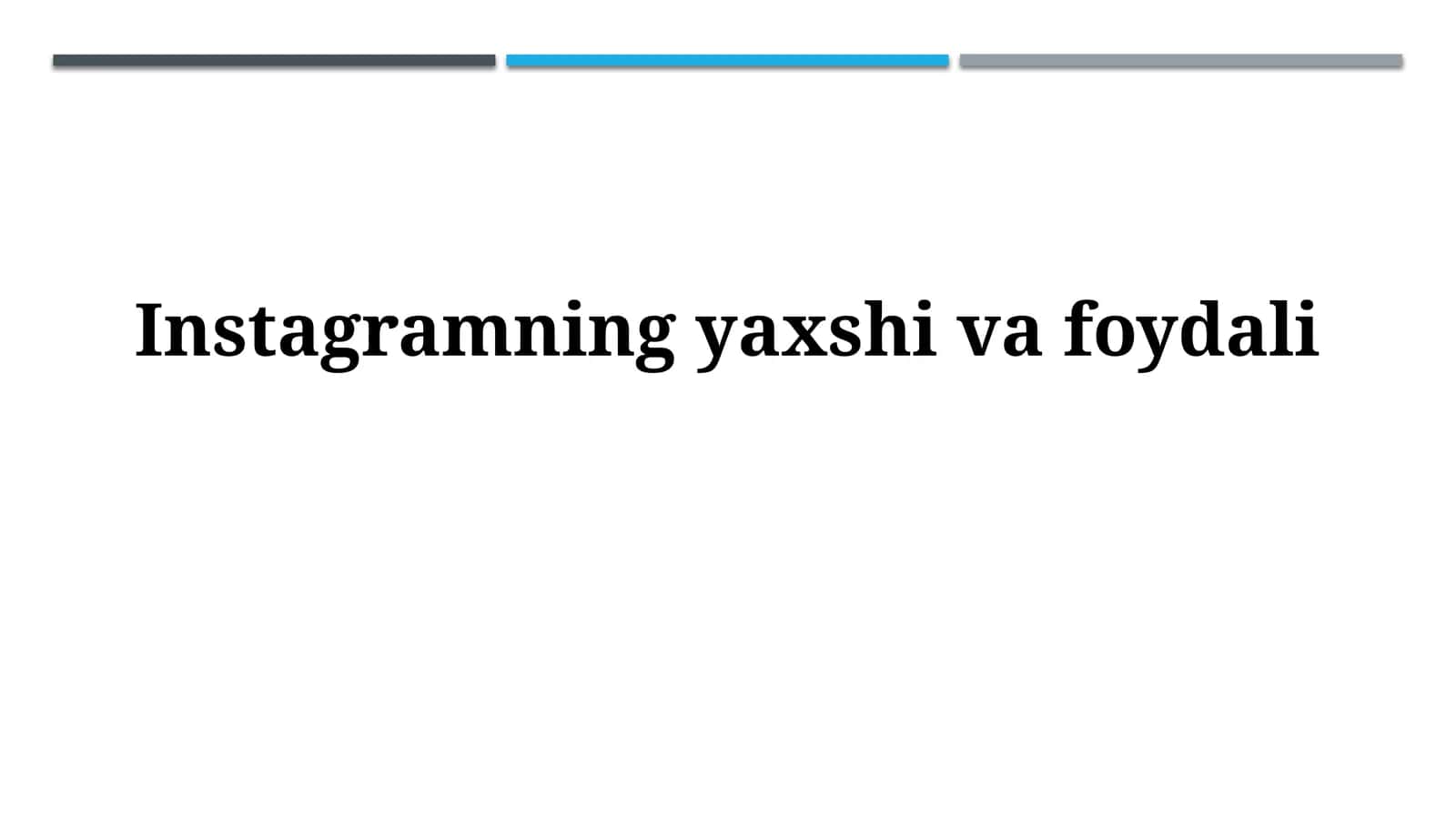 Instagramning yaxshivafoydali