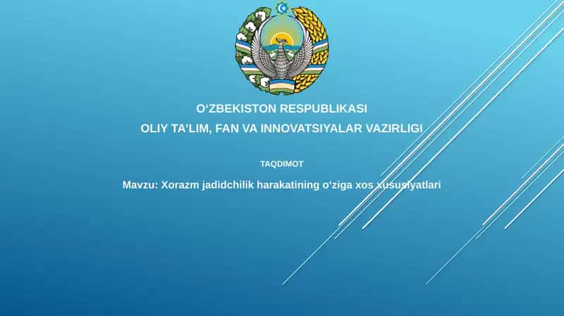 Xorazmjadidchilikharakatiningoʻzigaxosxususiyatlari