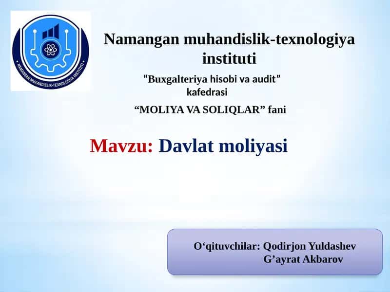Davlat moliyasi