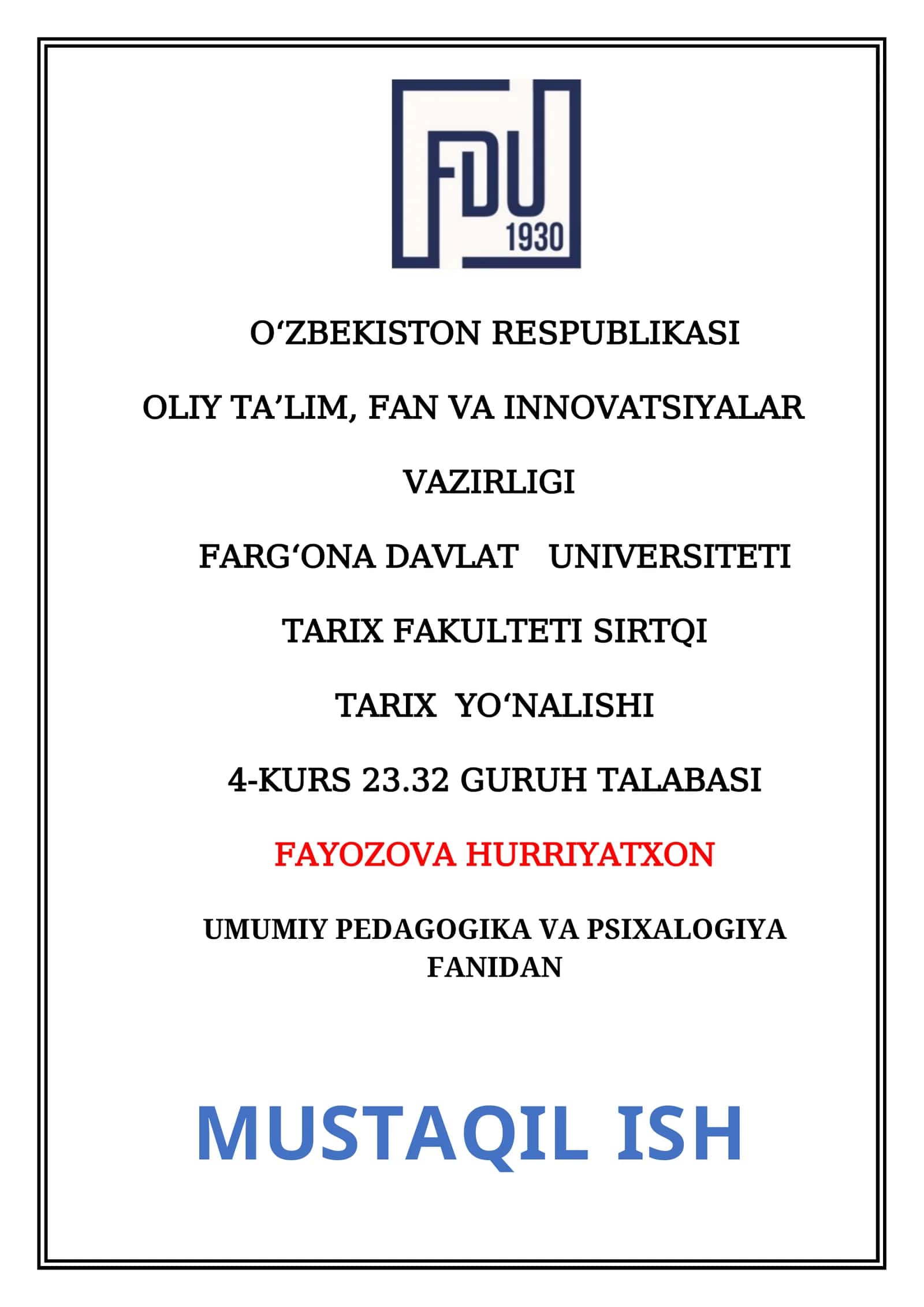 Ta’lim metodlari va vositalari