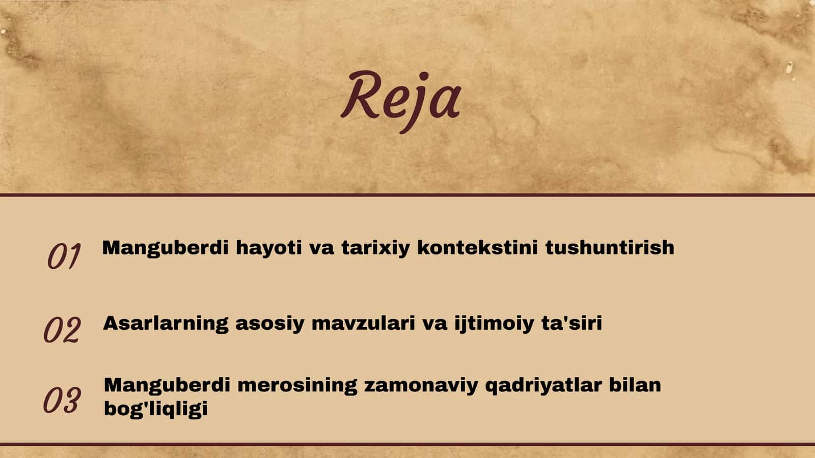 Manguberdi hayoti va tarixiy kontekstini tushuntirish