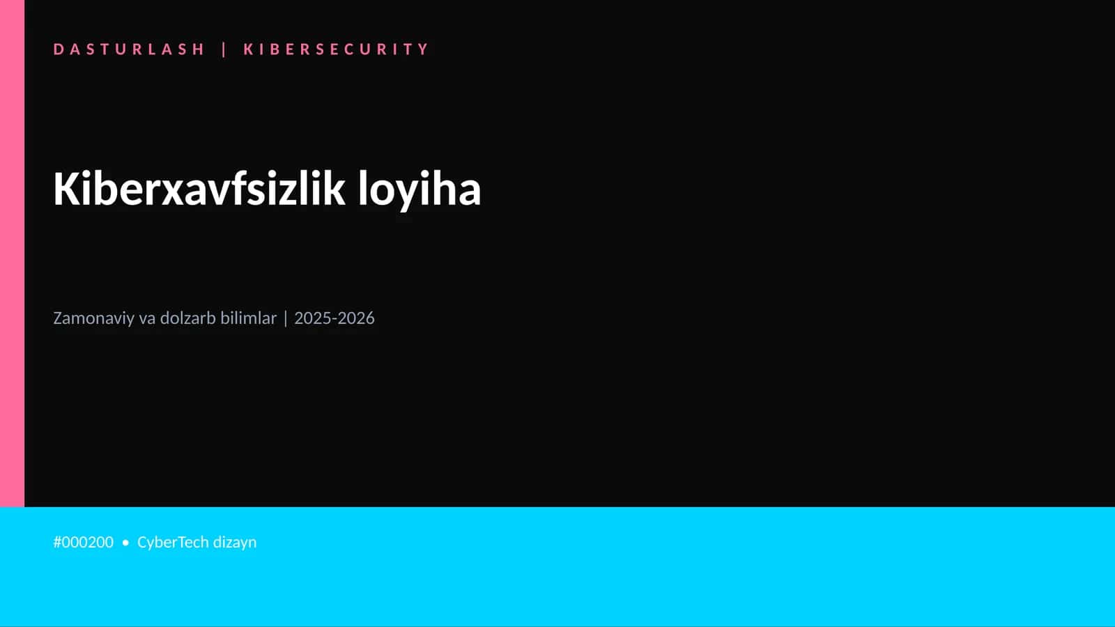 Kiberxavfsizlik loyiha