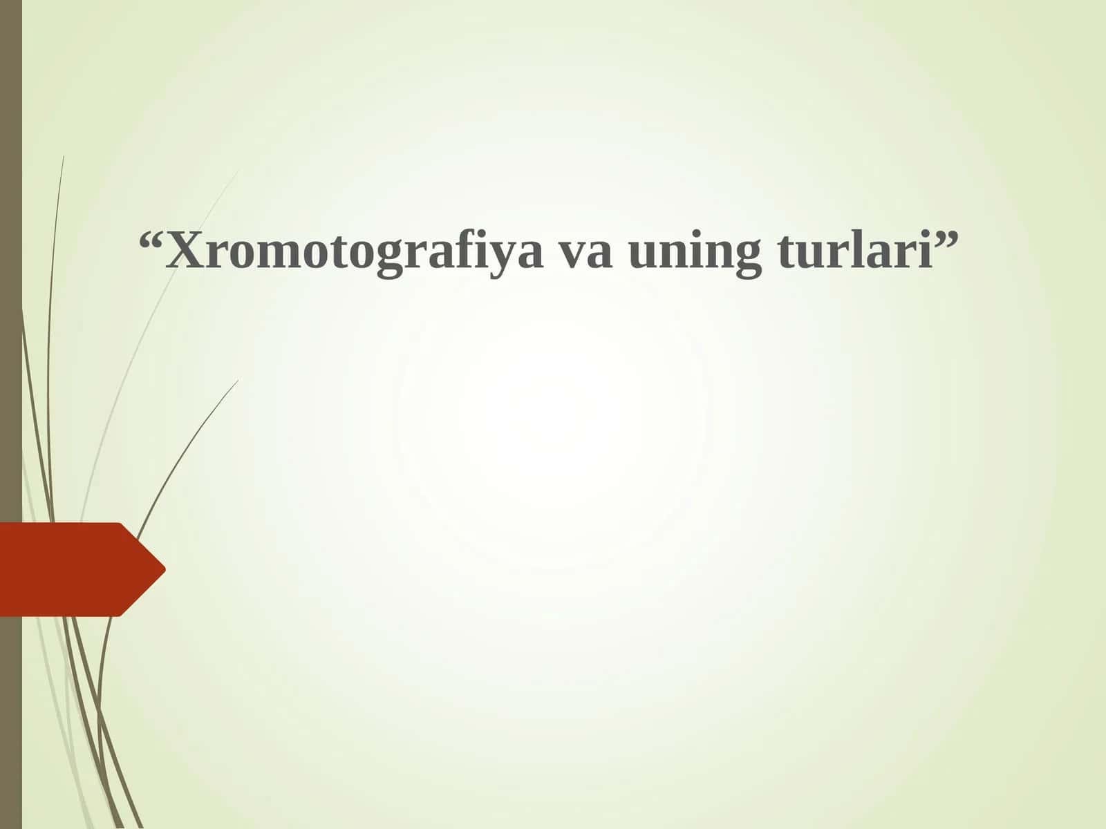 Xromotografiya va uning turlari