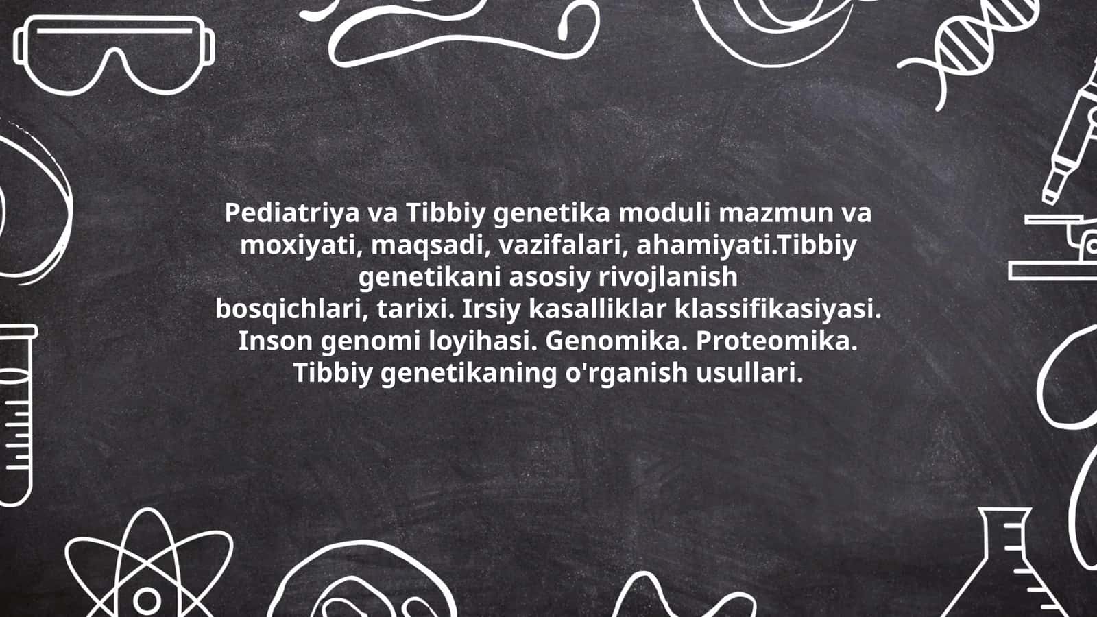 Pediatriya va Tibbiy genetika moduli